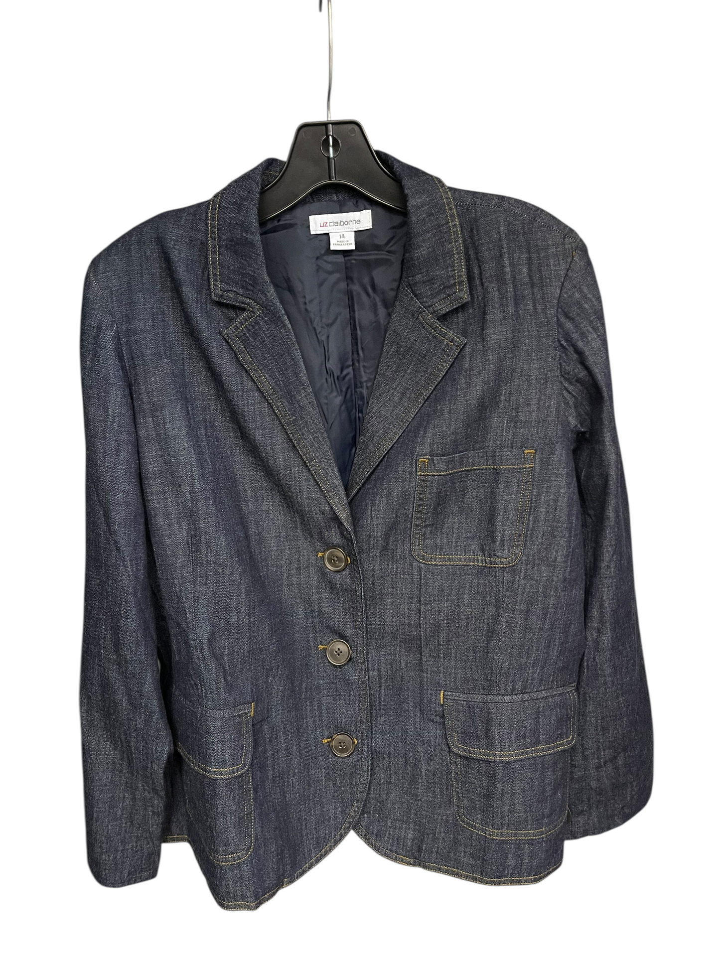 BLAZER by LIZ CLAIBORNE In BLUE DENIM, Size: 14