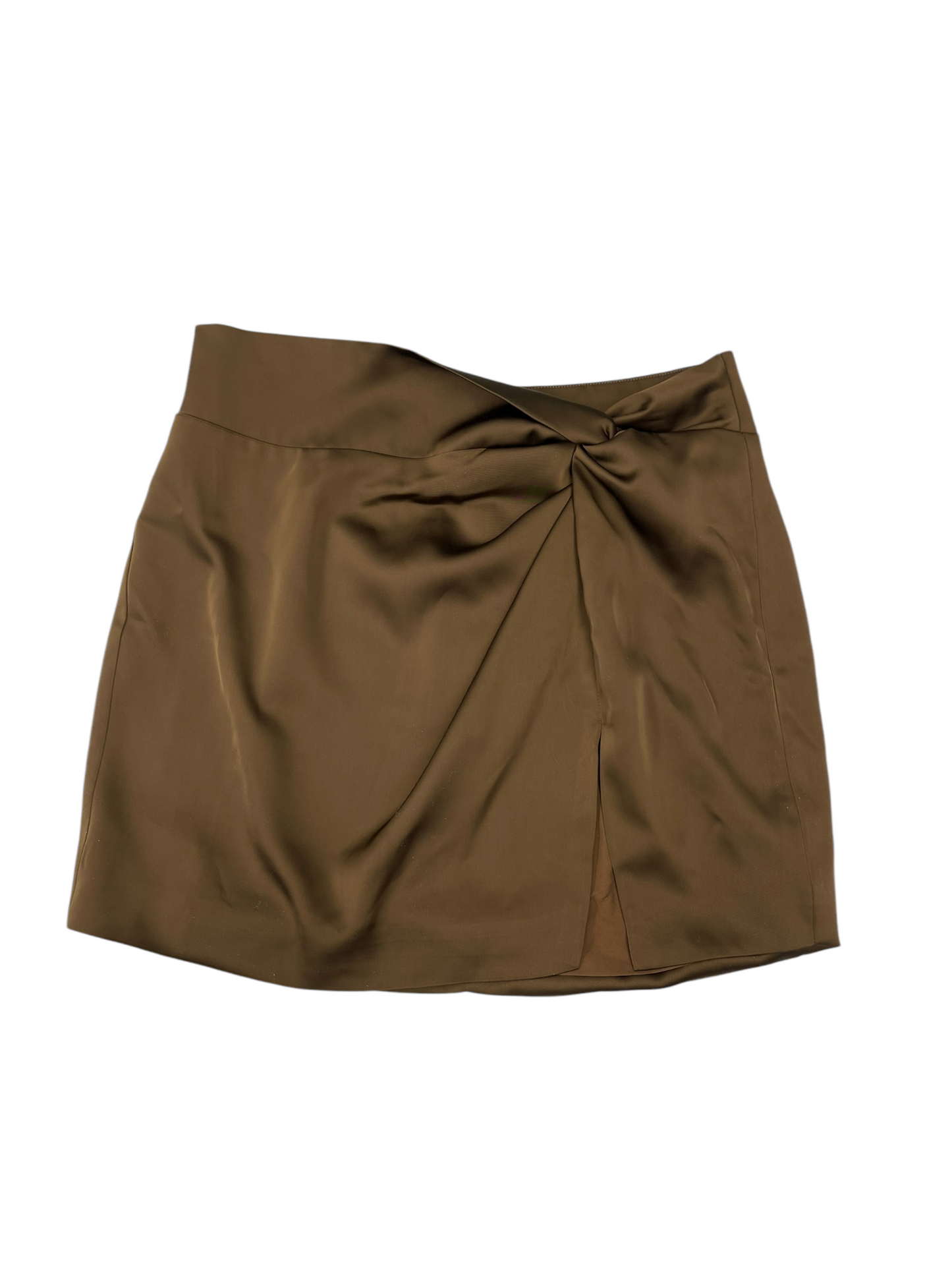 SKIRT MINI & SHORT by CLOTHES MENTOR In BROWN, Size: M