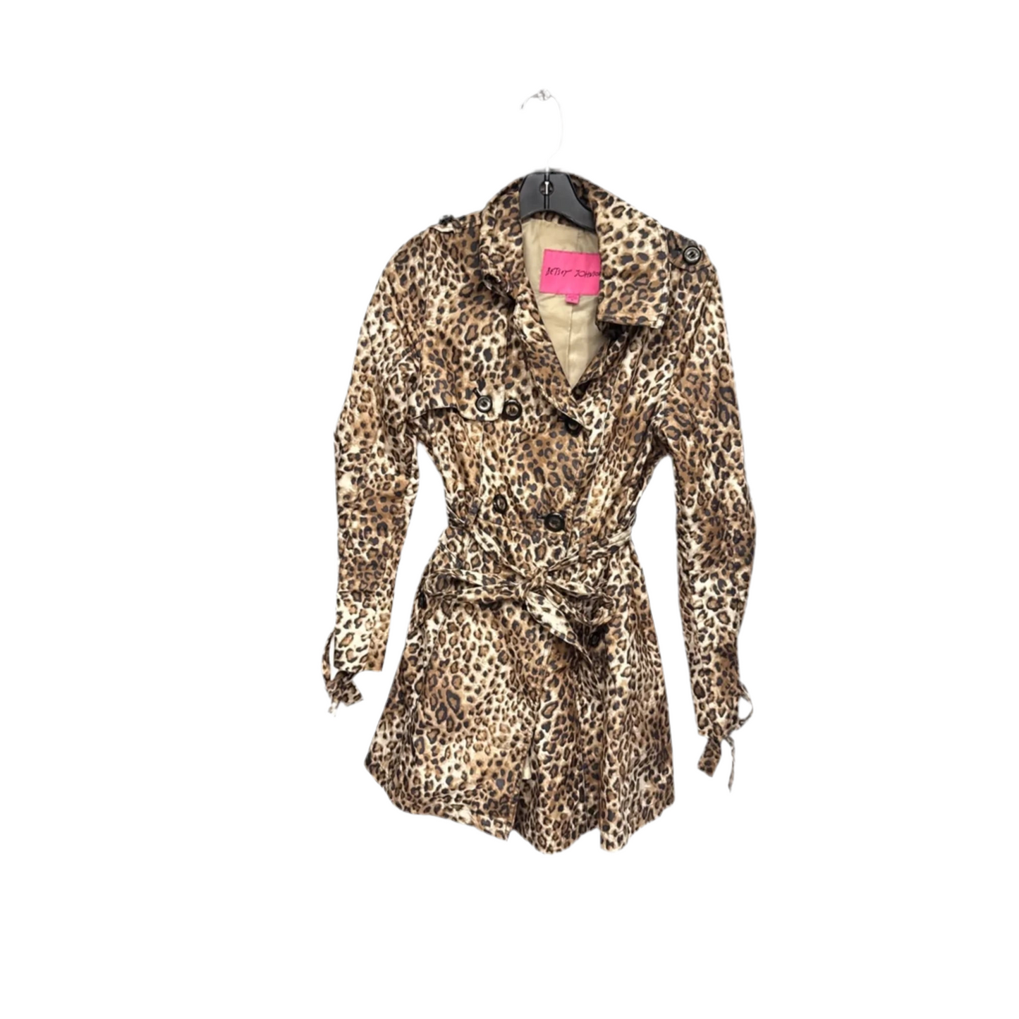 Jacket Windbreaker By Betsey Johnson In Animal Print, Size: S