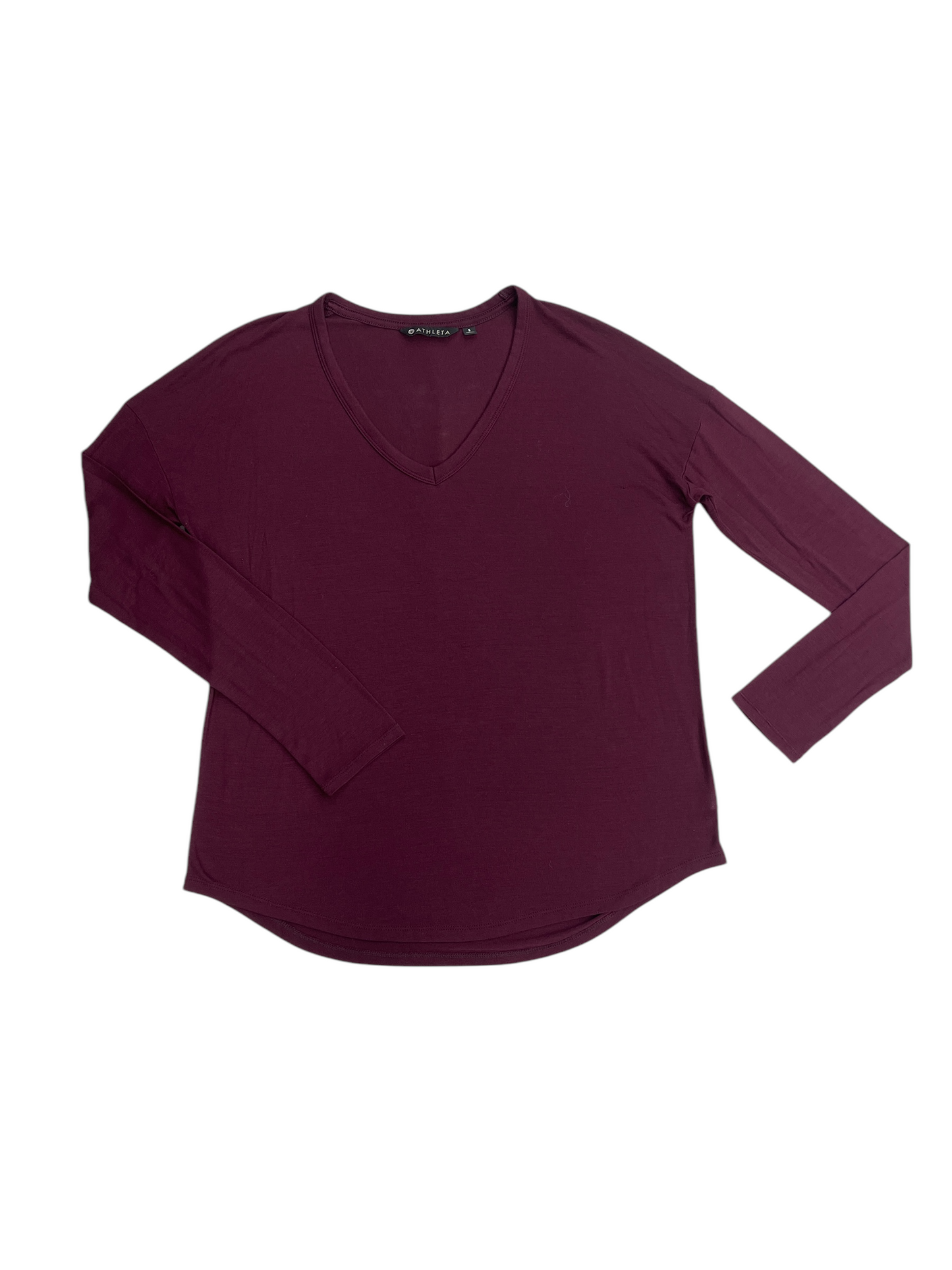 Athletic Top Ls Crewneck By Athleta In Purple, Size:S