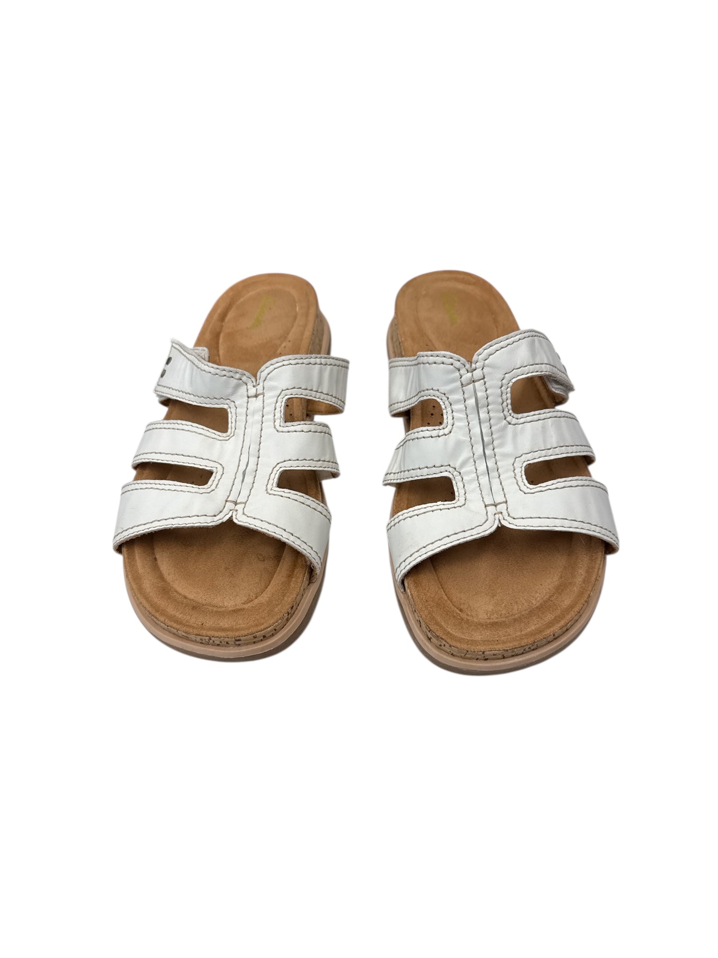 SANDALS FLATS by CLARKS In IVORY, Size: 10