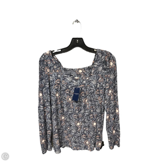 Top Long Sleeve By Lucky Brand In Grey & Pink, Size: S