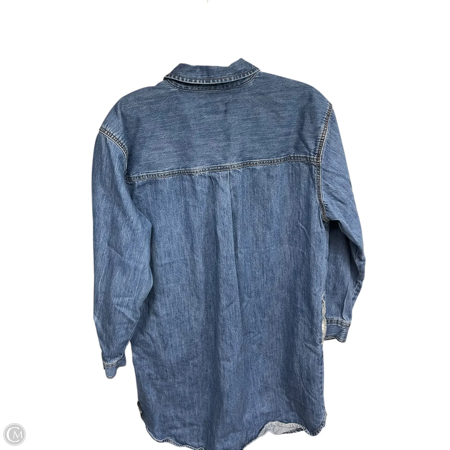 Dress Casual Midi By Universal Thread In Blue Denim, Size: M