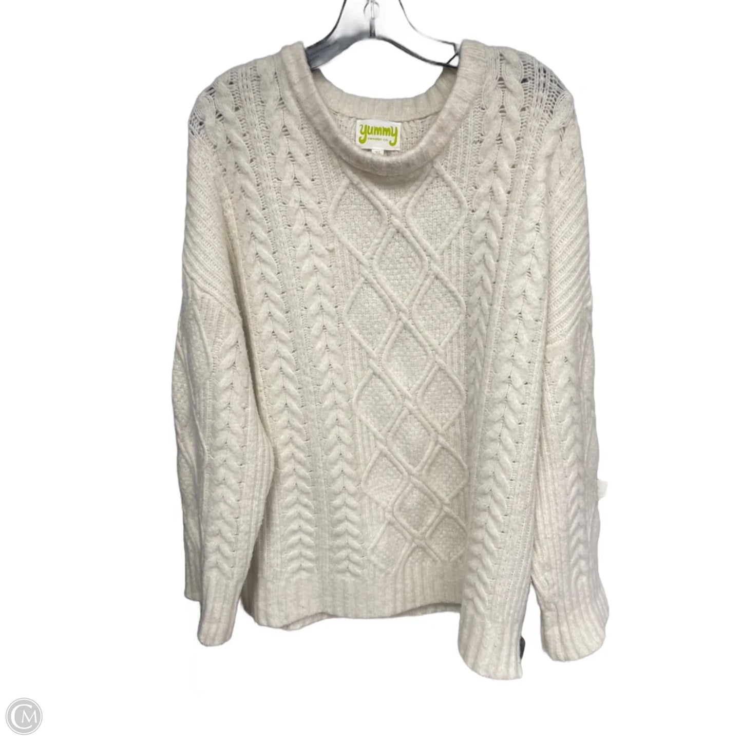 Sweater By Clothes Mentor In Cream, Size: Xl
