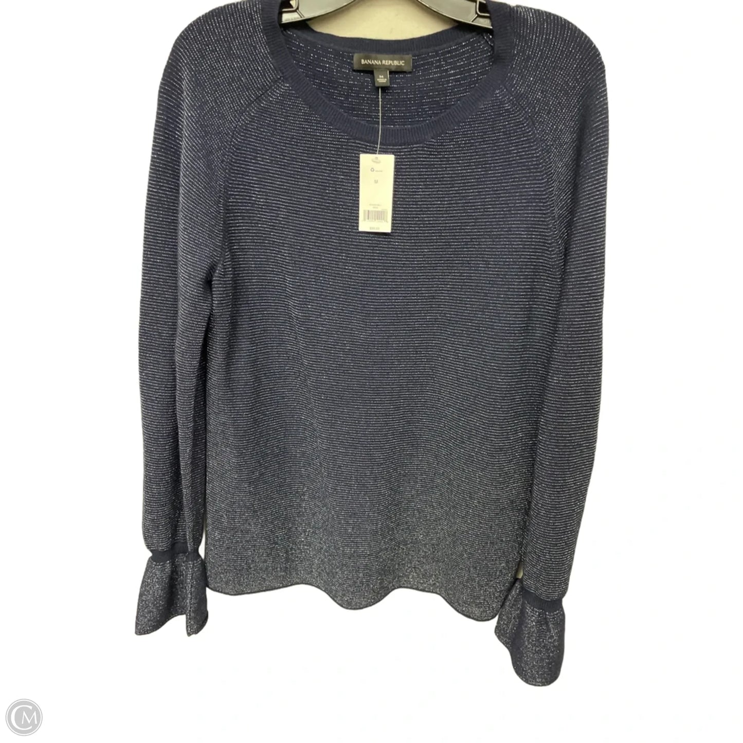 Sweater By Banana Republic In Blue & Silver, Size: M