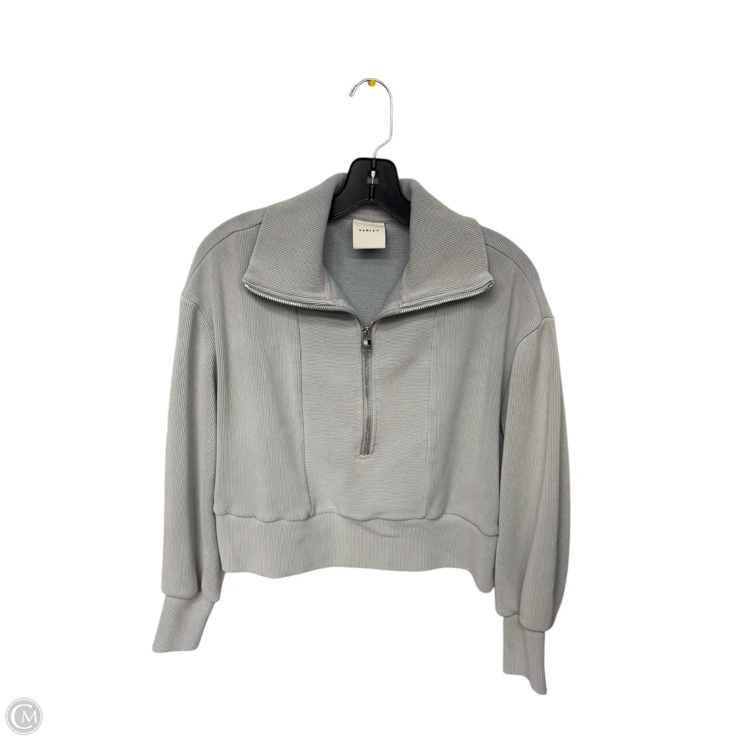 Sweatshirt Collar By Varley In Grey, Size: S