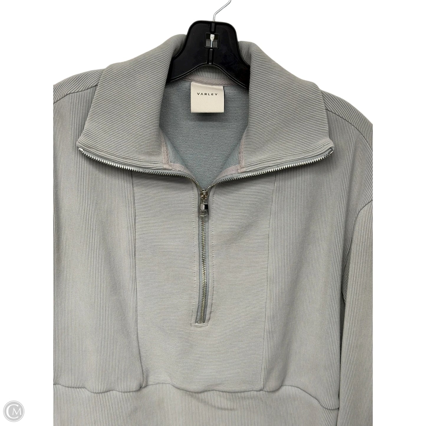 Sweatshirt Collar By Varley In Grey, Size: S