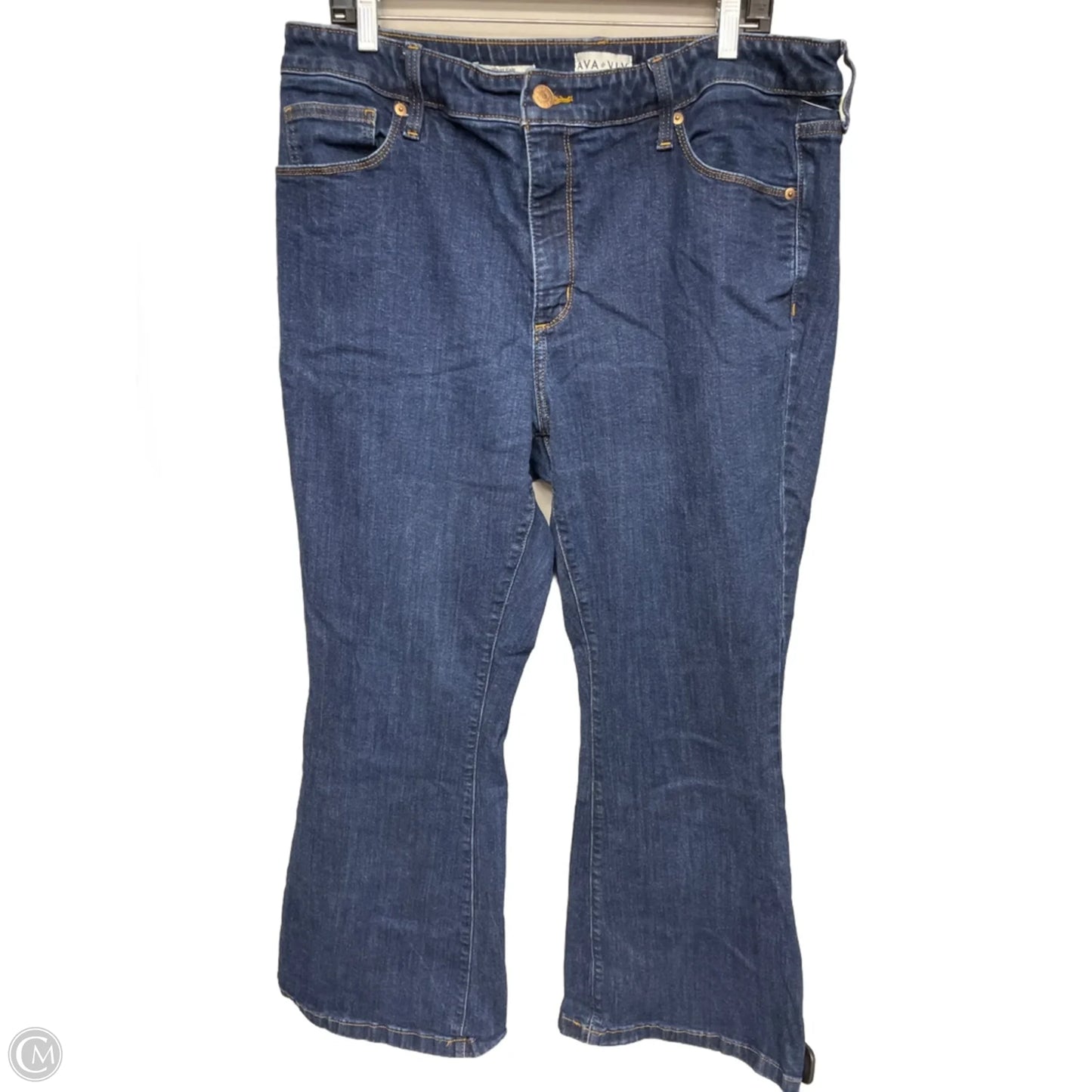 Jeans Flared By Ava & Viv In Blue, Size: 18