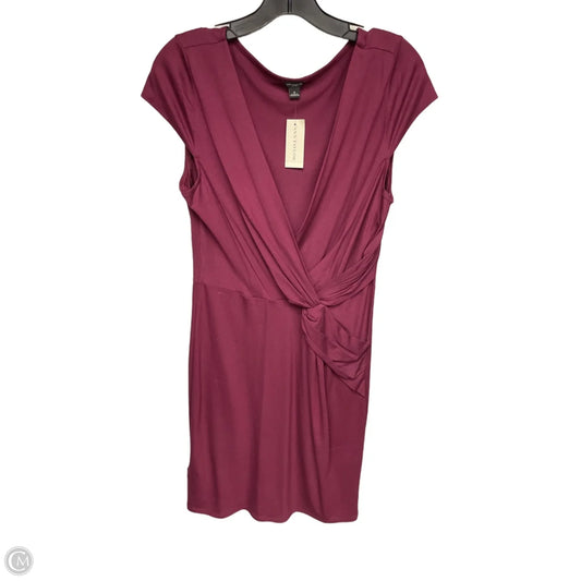 Dress Casual Midi By Ann Taylor In Maroon, Size: 8