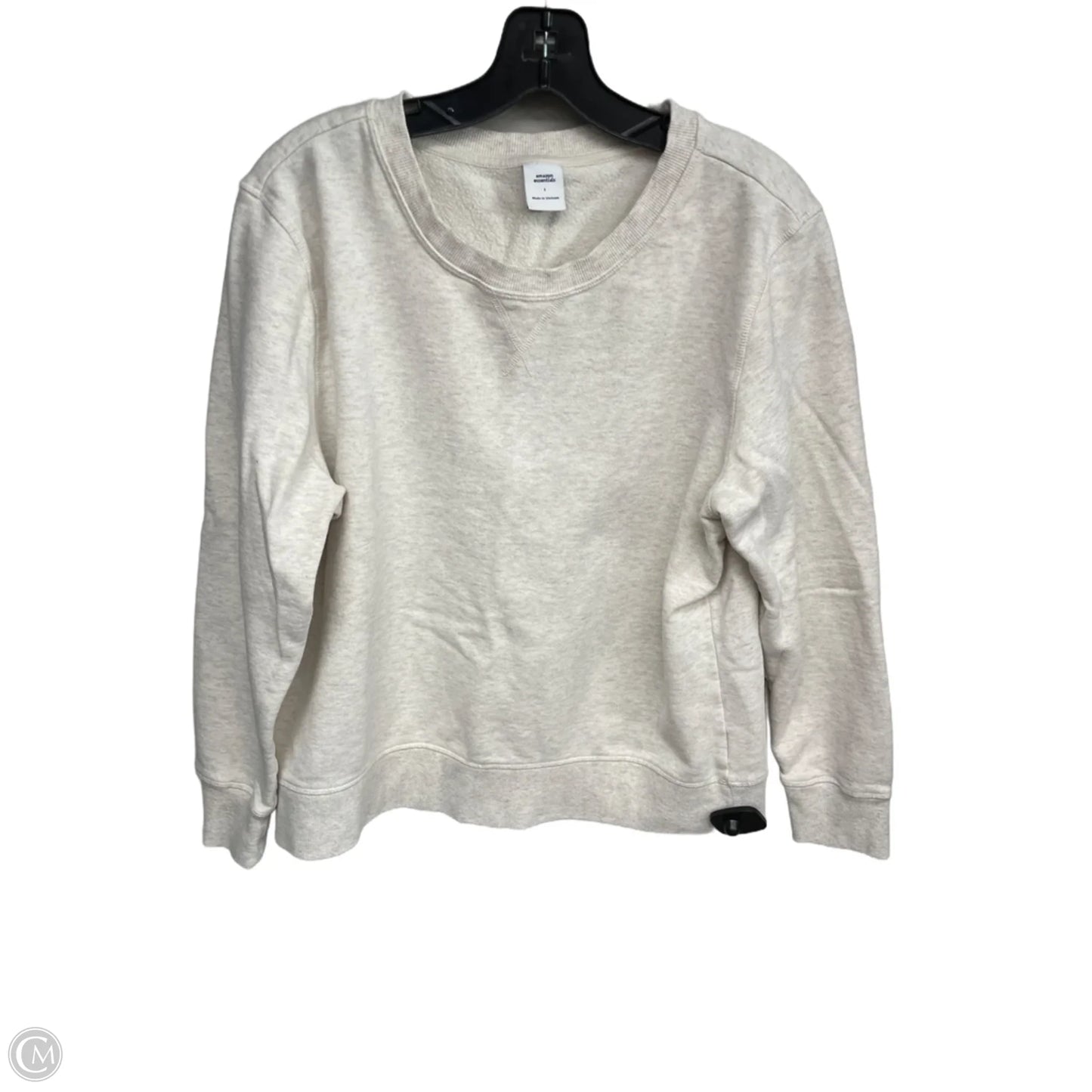 Sweatshirt Crewneck By Amazon Essentials In Beige, Size: L