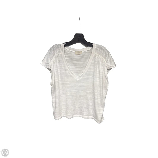 Top Short Sleeve By Loft In White, Size: M