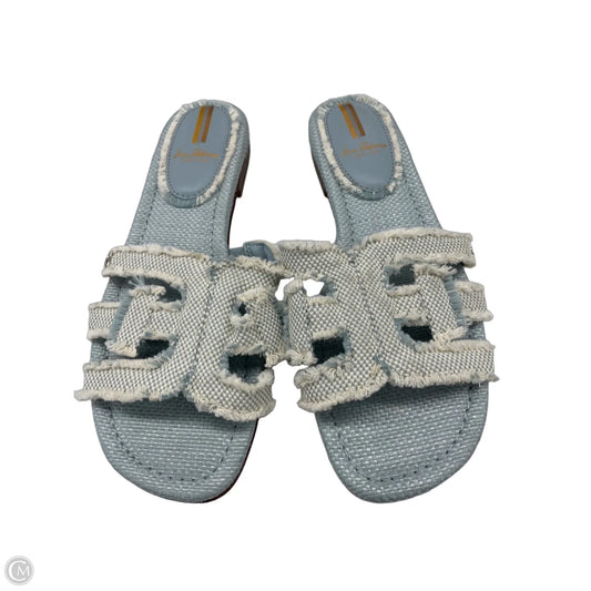 Sandals Flats By Sam Edelman In Blue & Cream, Size: 9
