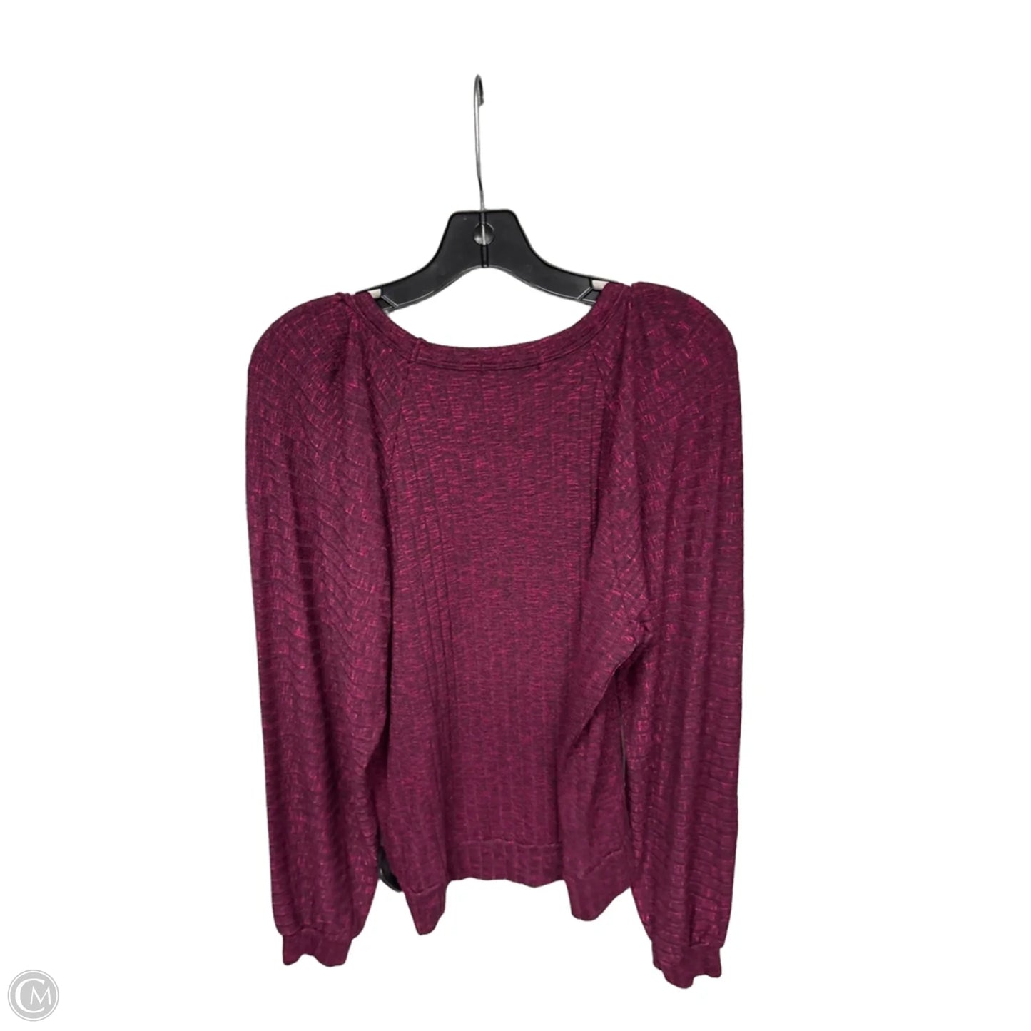 Top Long Sleeve By Michael Stars In Red & Silver, Size: M