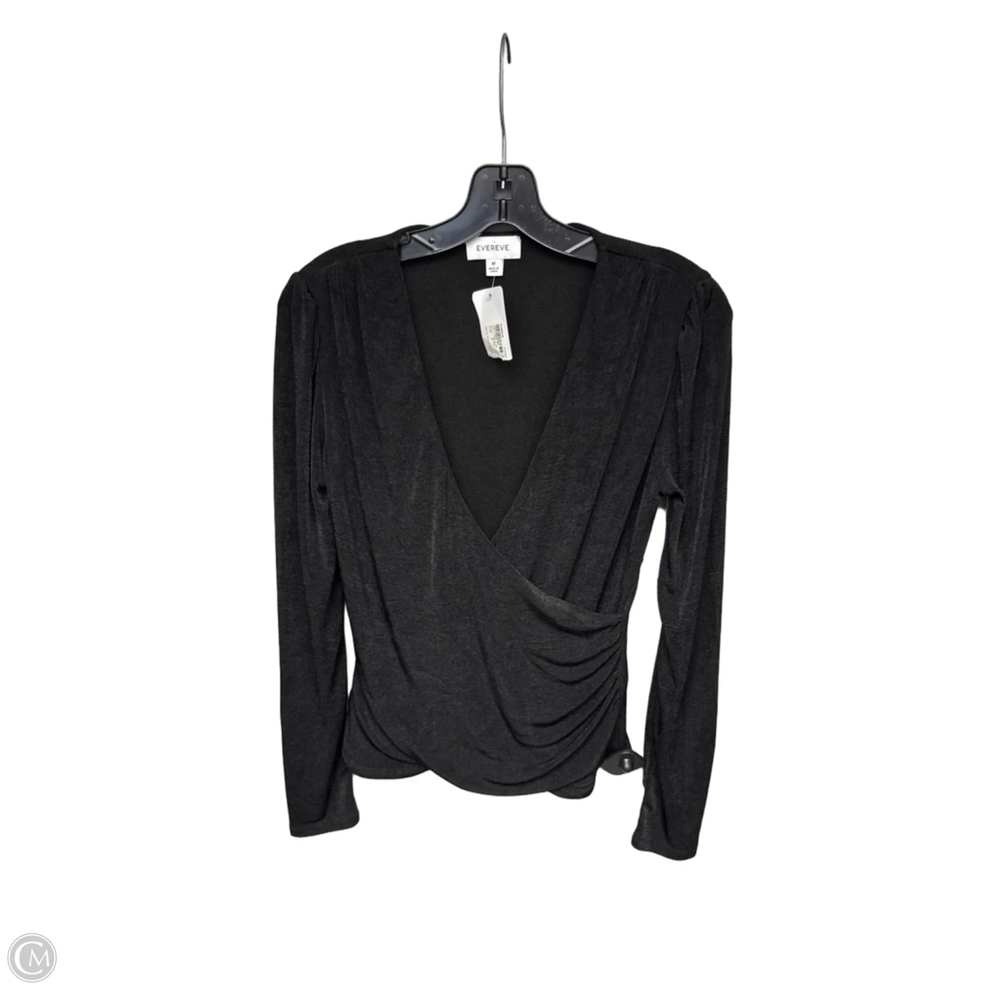 Top Long Sleeve By Evereve In Black, Size: M