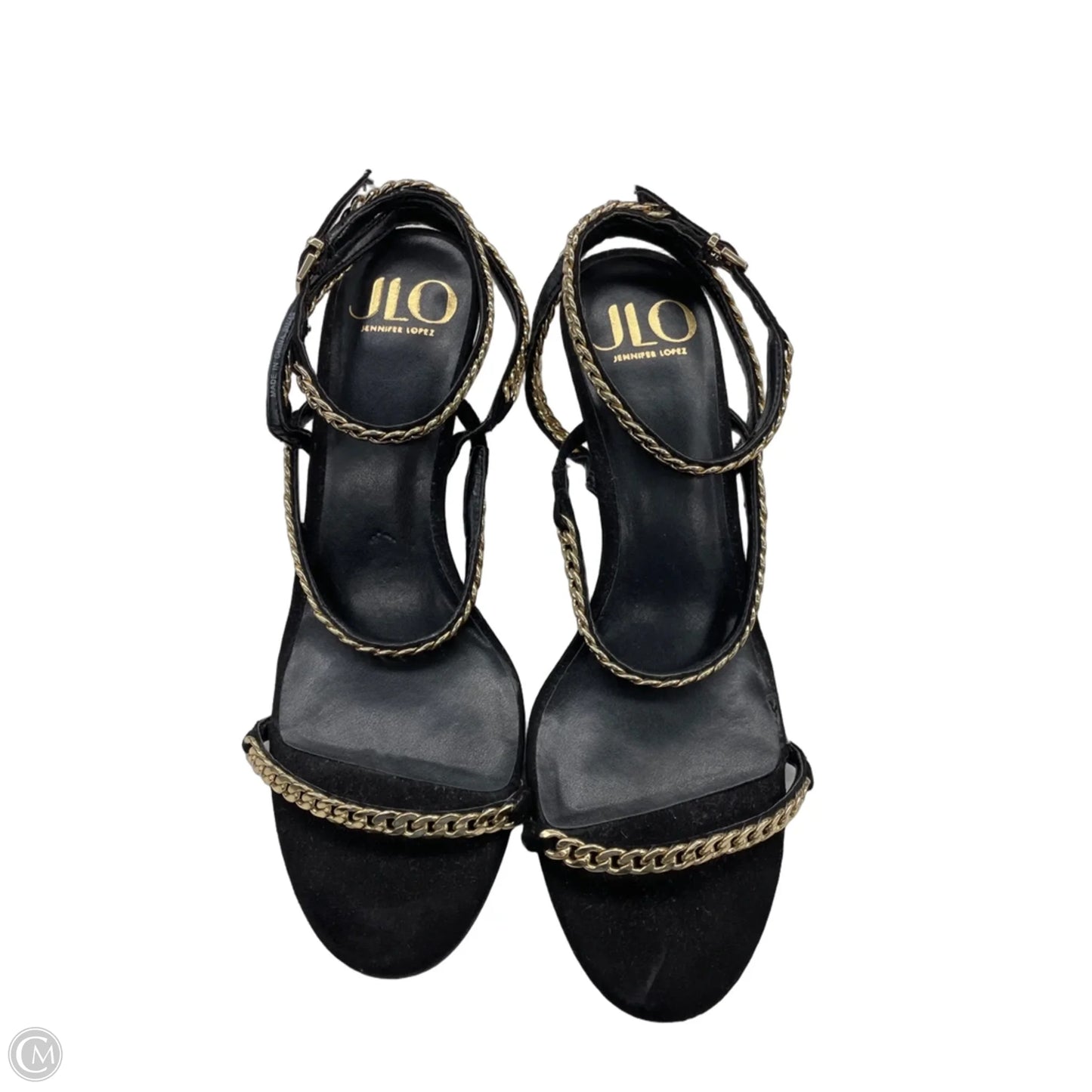 Sandals Heels Stiletto By Jennifer Lopez In Black, Size: 9