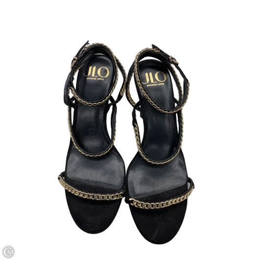 Sandals Heels Stiletto By Jennifer Lopez In Black, Size: 9