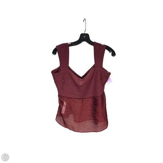 Top Sleeveless By Abercrombie And Fitch In Maroon, Size: Xl