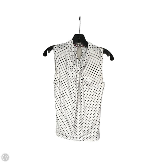 Top Sleeveless By Tommy Hilfiger In Polkadot Pattern, Size: Xs