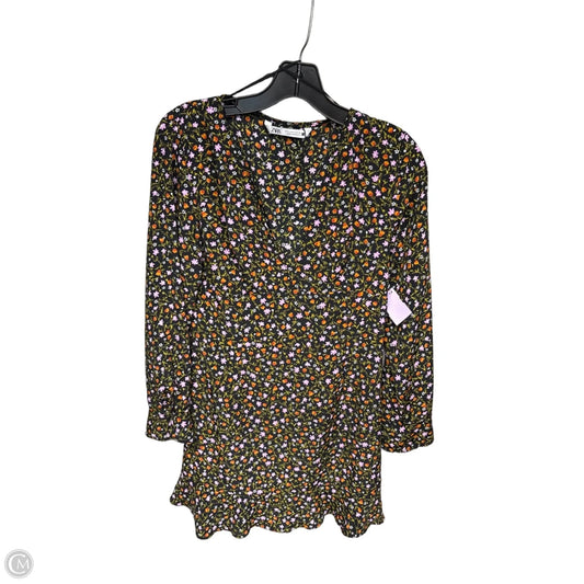 Dress Casual Short By Zara In Floral Print, Size: S
