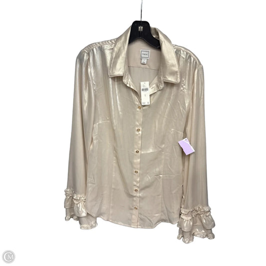Top Long Sleeve By Maeve In Gold, Size: M