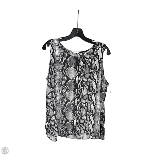 Top Sleeveless By Loveappella In Snakeskin Print, Size: L