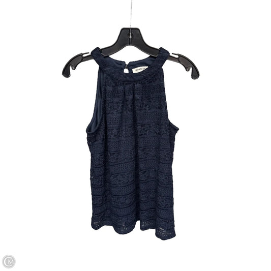 Top Sleeveless By Monteau In Navy, Size: L