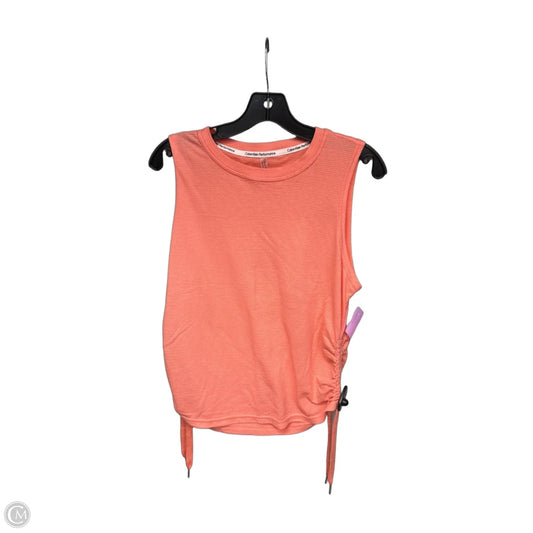 Top Sleeveless By Calvin Klein Performance In Peach, Size: L