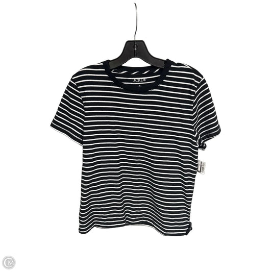 Top Short Sleeve Basic By J. Crew In Black & White, Size: M
