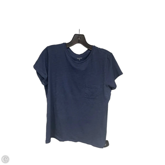 Top Short Sleeve Basic By Garnet Hill In Navy, Size: M