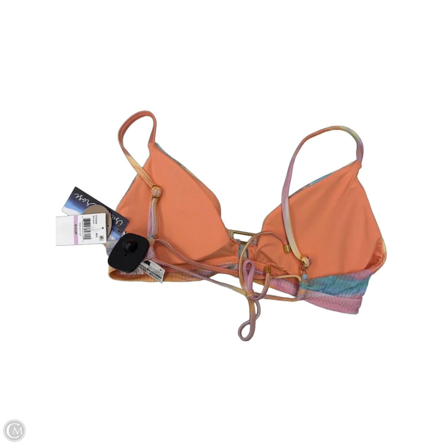 Swimsuit Top By Clothes Mentor In Rainbow Print, Size: L