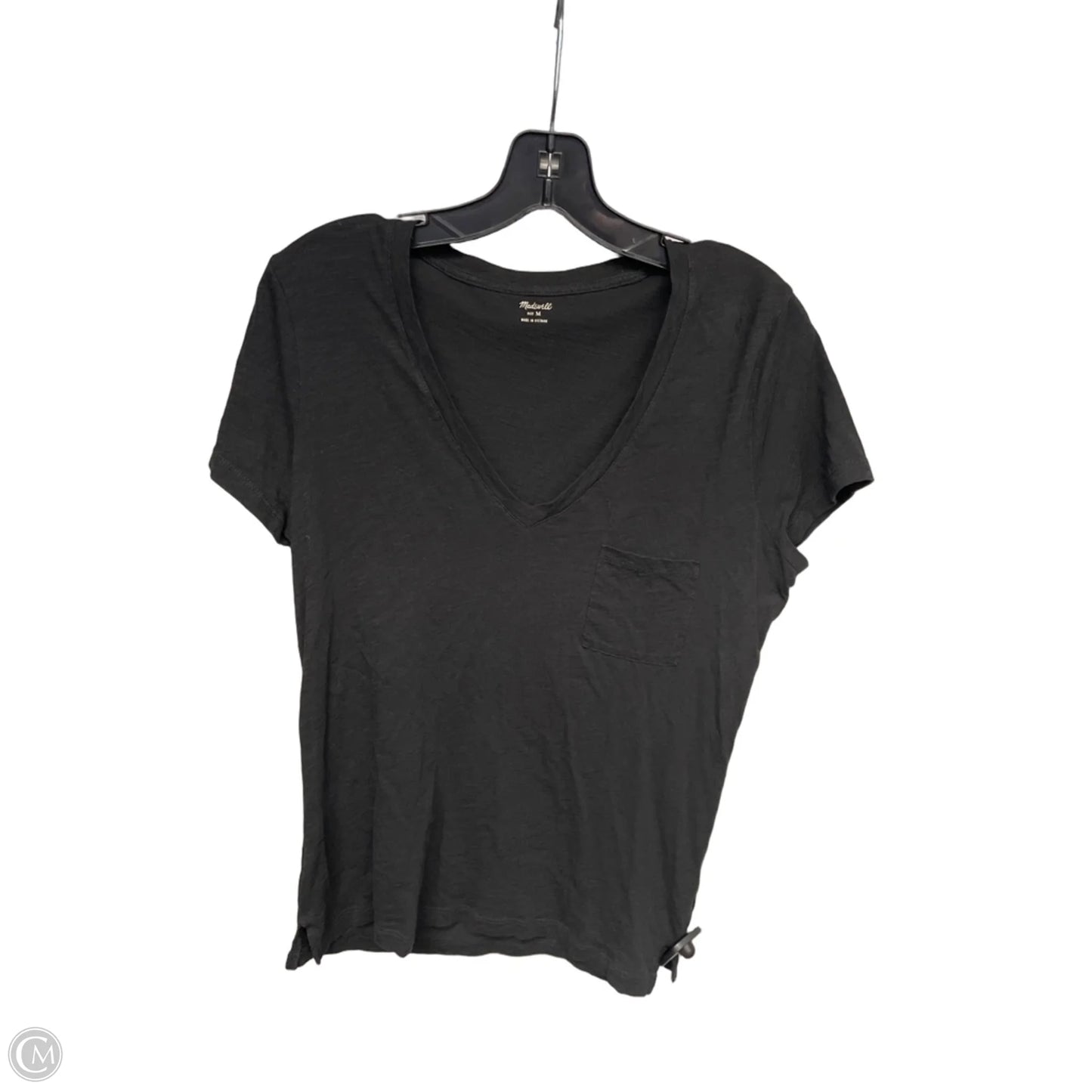 Top Short Sleeve Basic By Madewell In Black, Size: M