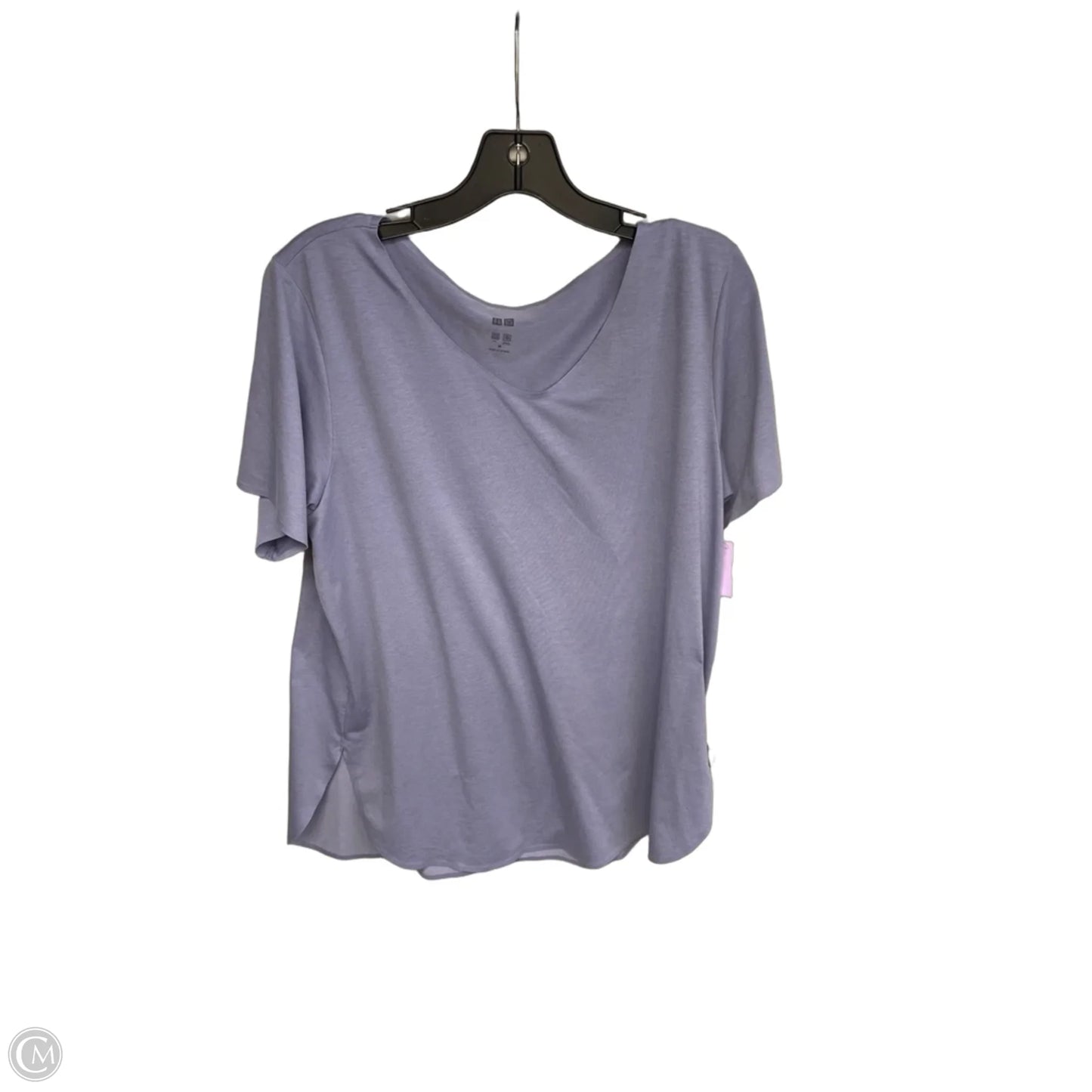 Top Short Sleeve Basic By Uniqlo In Purple, Size: M