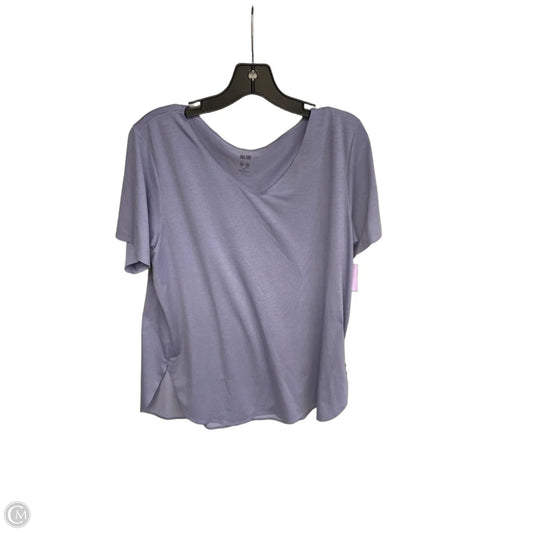 Top Short Sleeve Basic By Uniqlo In Purple, Size: M