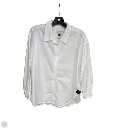 Top Long Sleeve By Universal Thread In White, Size: L