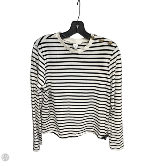 Top Long Sleeve By H&m In Striped Pattern, Size: M