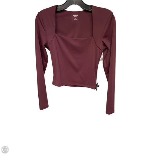 Top Long Sleeve By Express In Maroon, Size: S