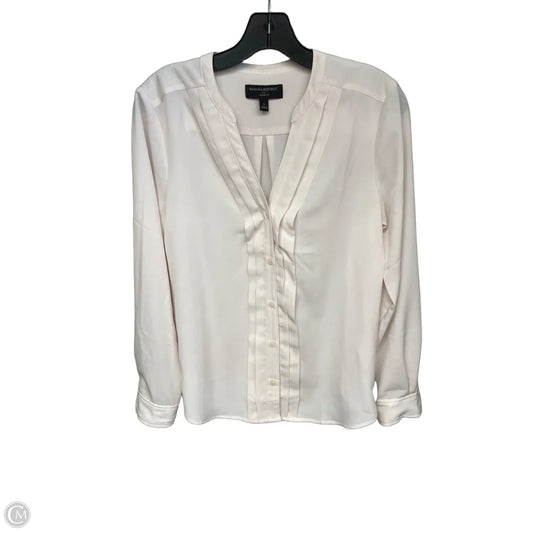 Top Long Sleeve By Banana Republic In Cream, Size: S