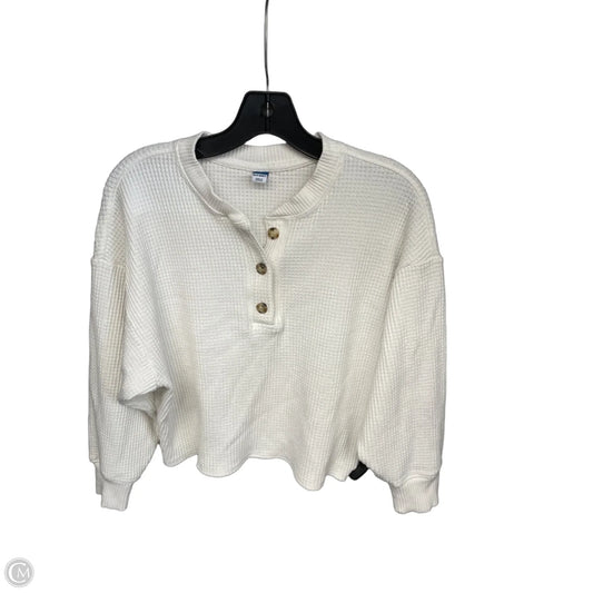 Top Long Sleeve By Old Navy In Ivory, Size: Sp