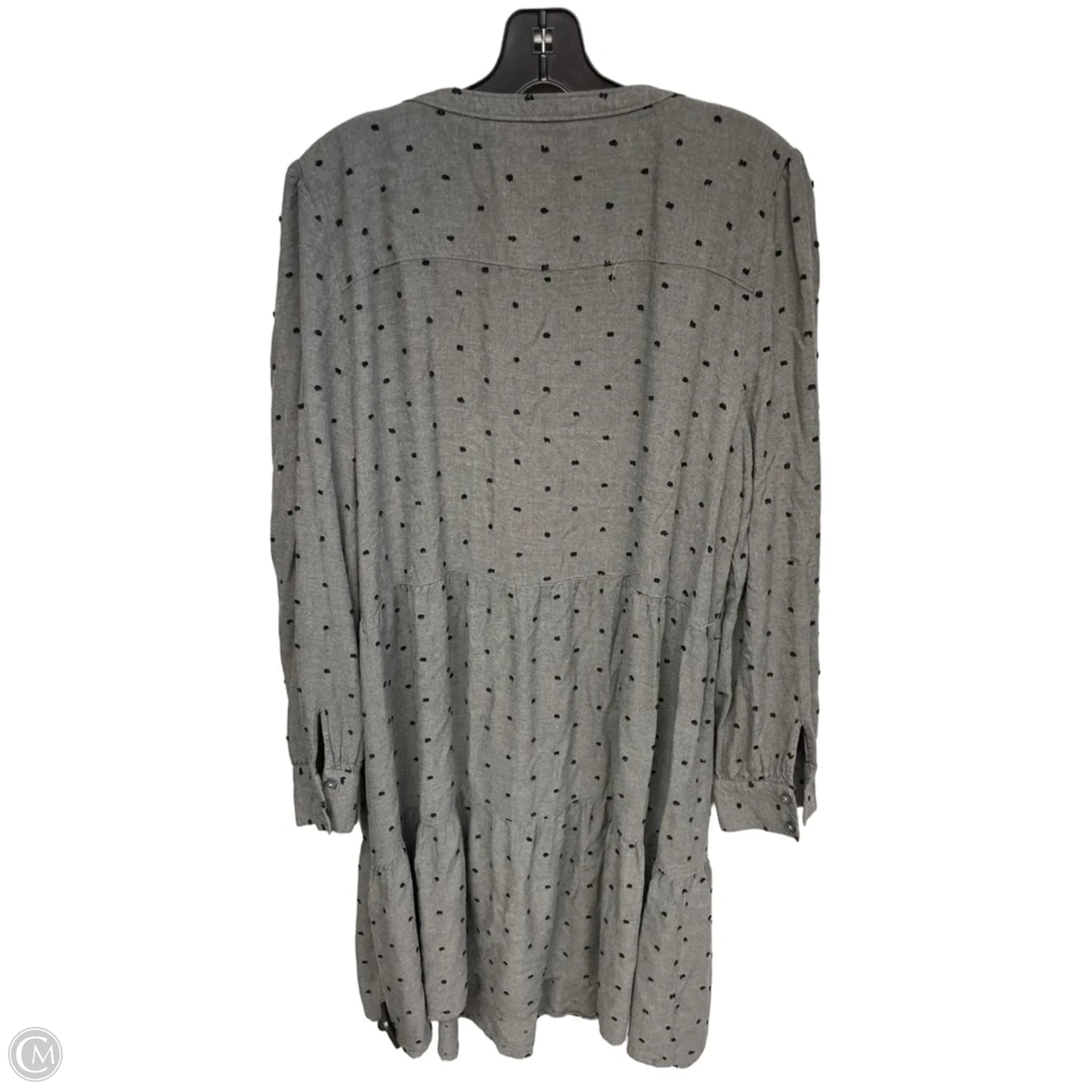 Dress Casual Midi By Loft In Black & Grey, Size: Xxl