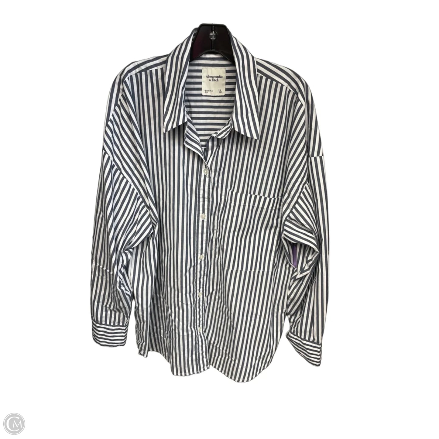 Top Long Sleeve By Abercrombie And Fitch In Striped Pattern, Size: Xl