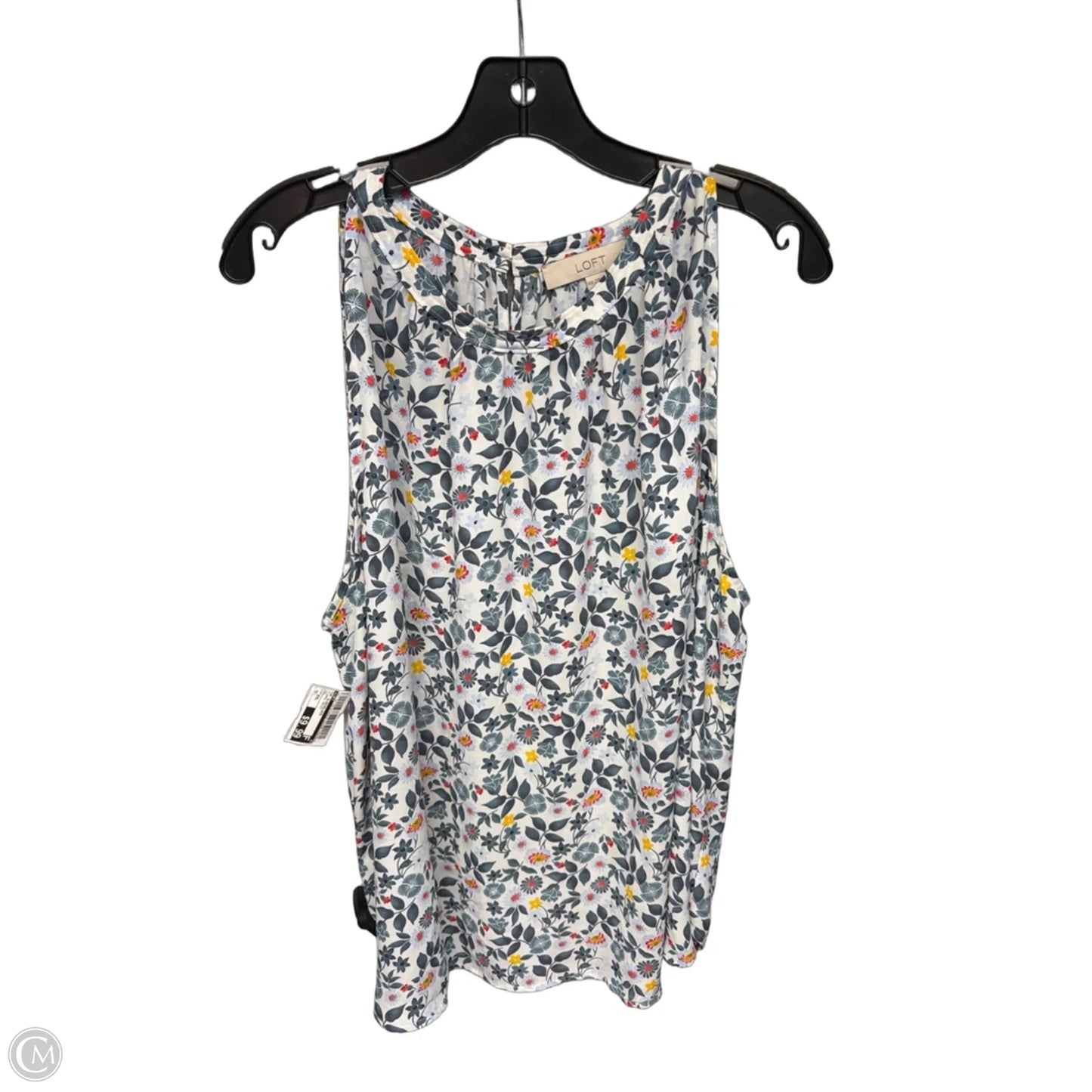 Top Sleeveless By Loft In Floral Print, Size: Xxl