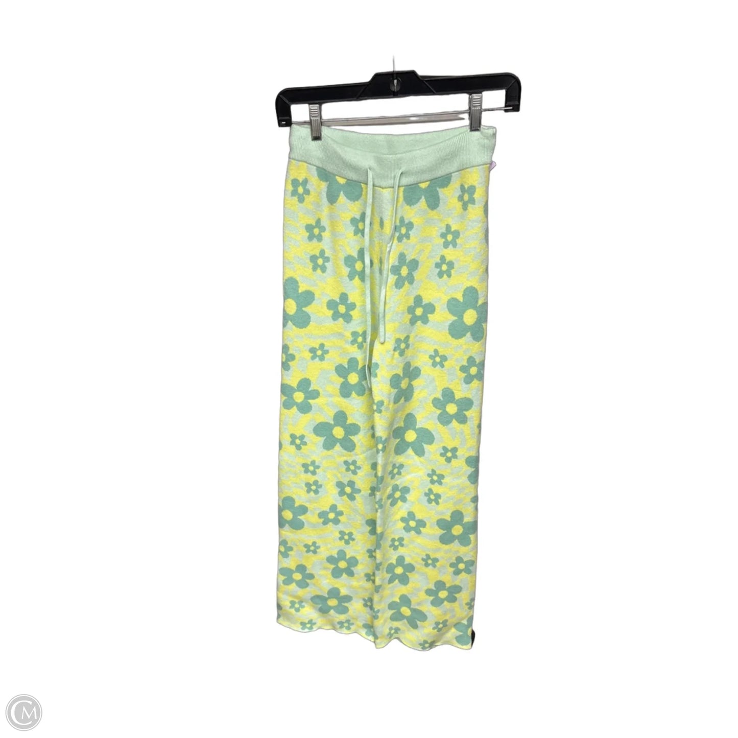 Pants Lounge By Altard State In Green & Yellow, Size: Xs