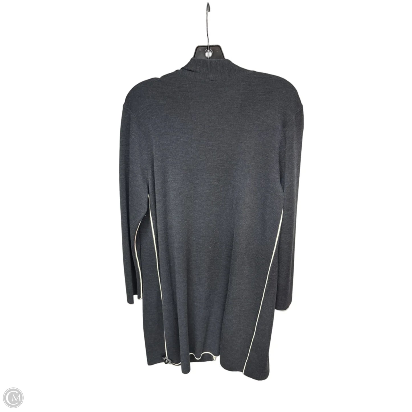 Cardigan By Eileen Fisher In Grey & White, Size: Xl