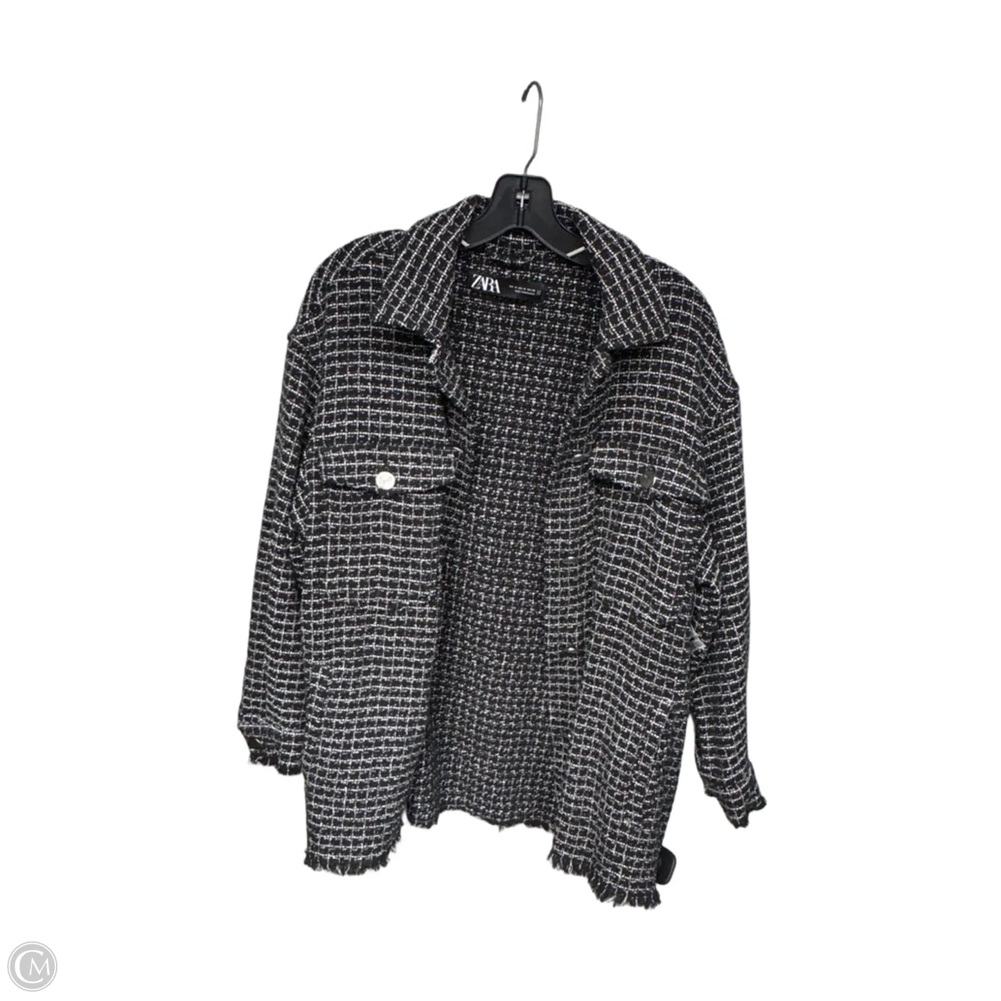 Blazer By Zara In Black & White, Size: M