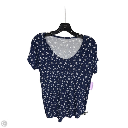 Top Short Sleeve By Lands End In Paisley Print, Size: Xs