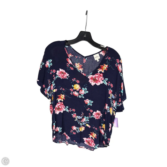 Top Short Sleeve By Kaileigh In Floral Print, Size: S