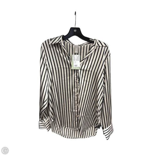 Top Long Sleeve By H&m In Striped Pattern, Size: M