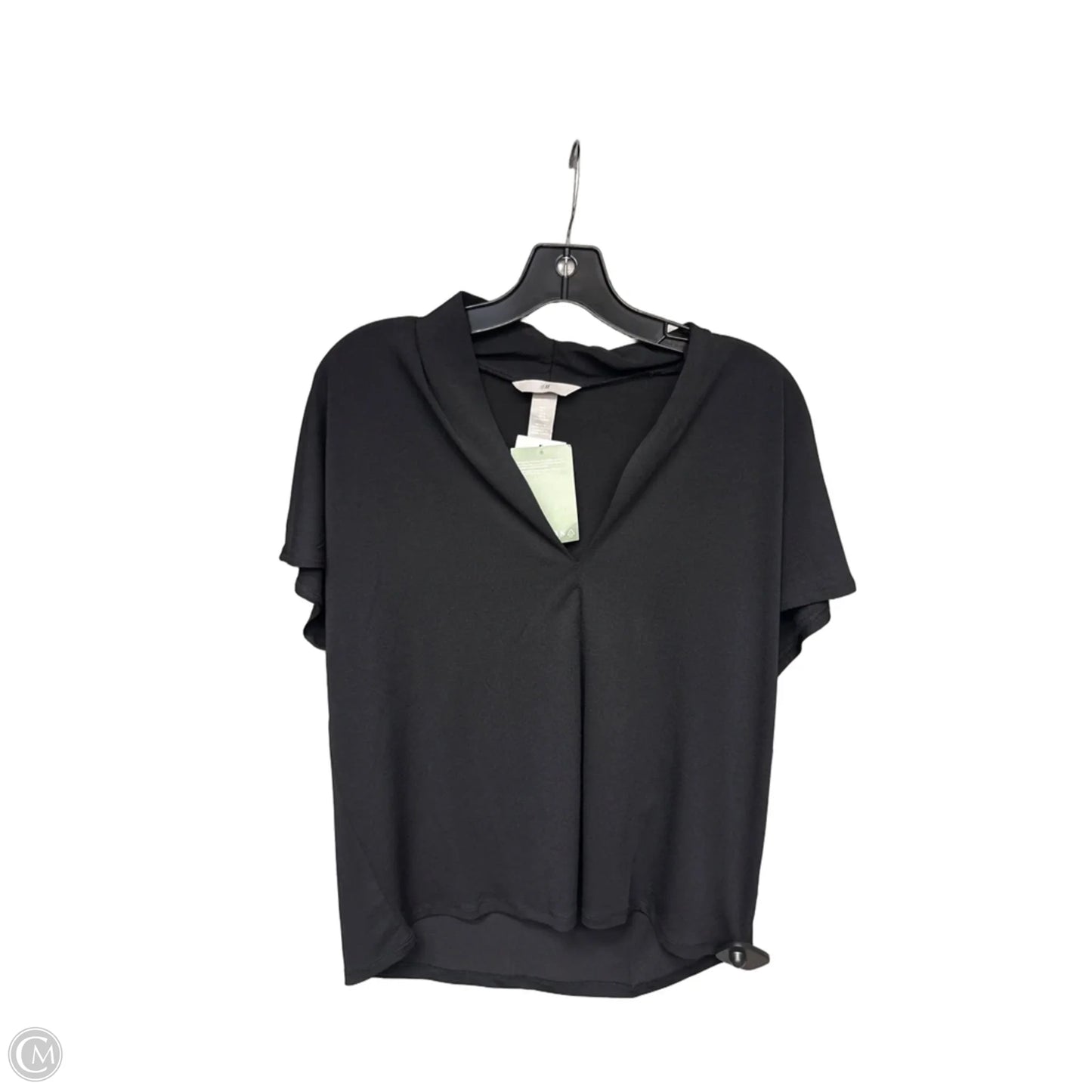 Top Short Sleeve By H&m In Black, Size: L