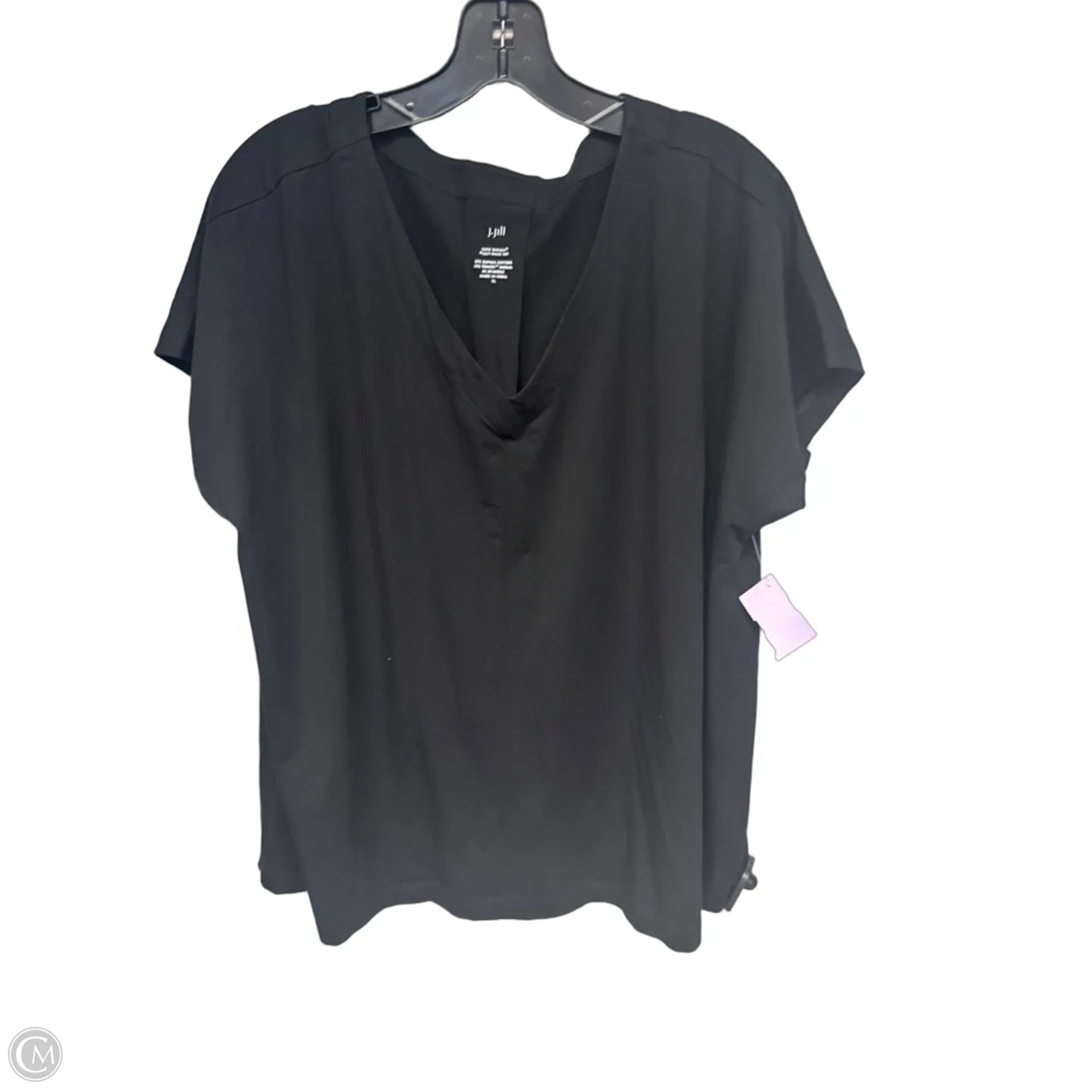 Top Short Sleeve Basic By J. Jill In Black, Size: Xl