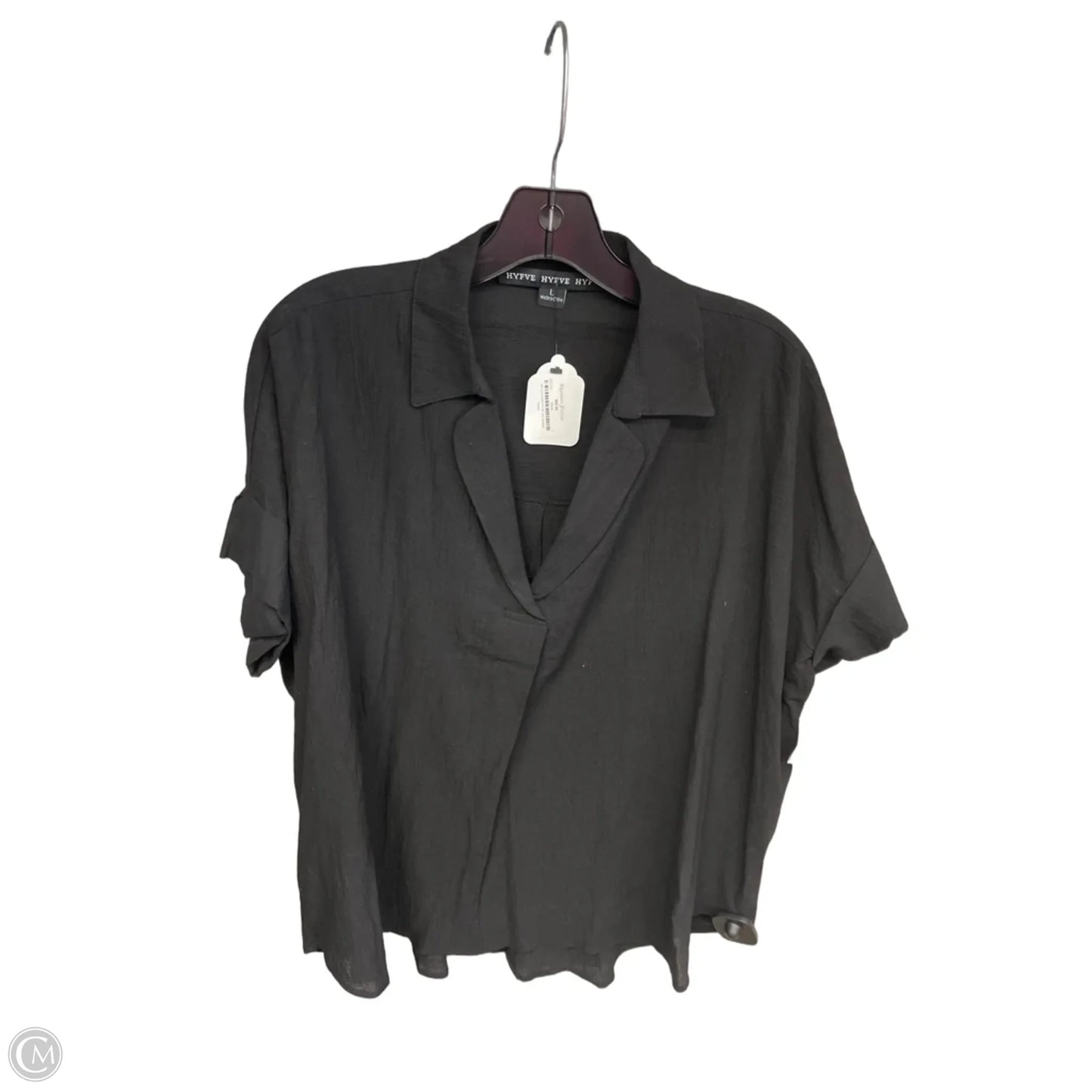 Top Short Sleeve By Hyfve In Black, Size: L